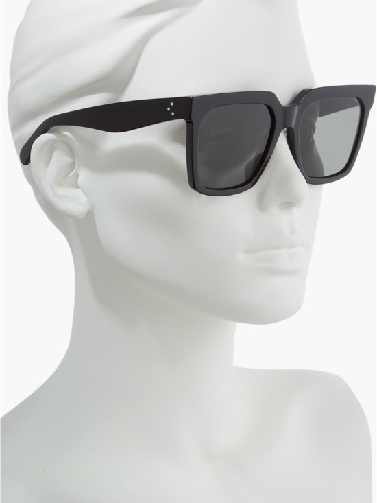 Celine Black Rectangular Sunglasses